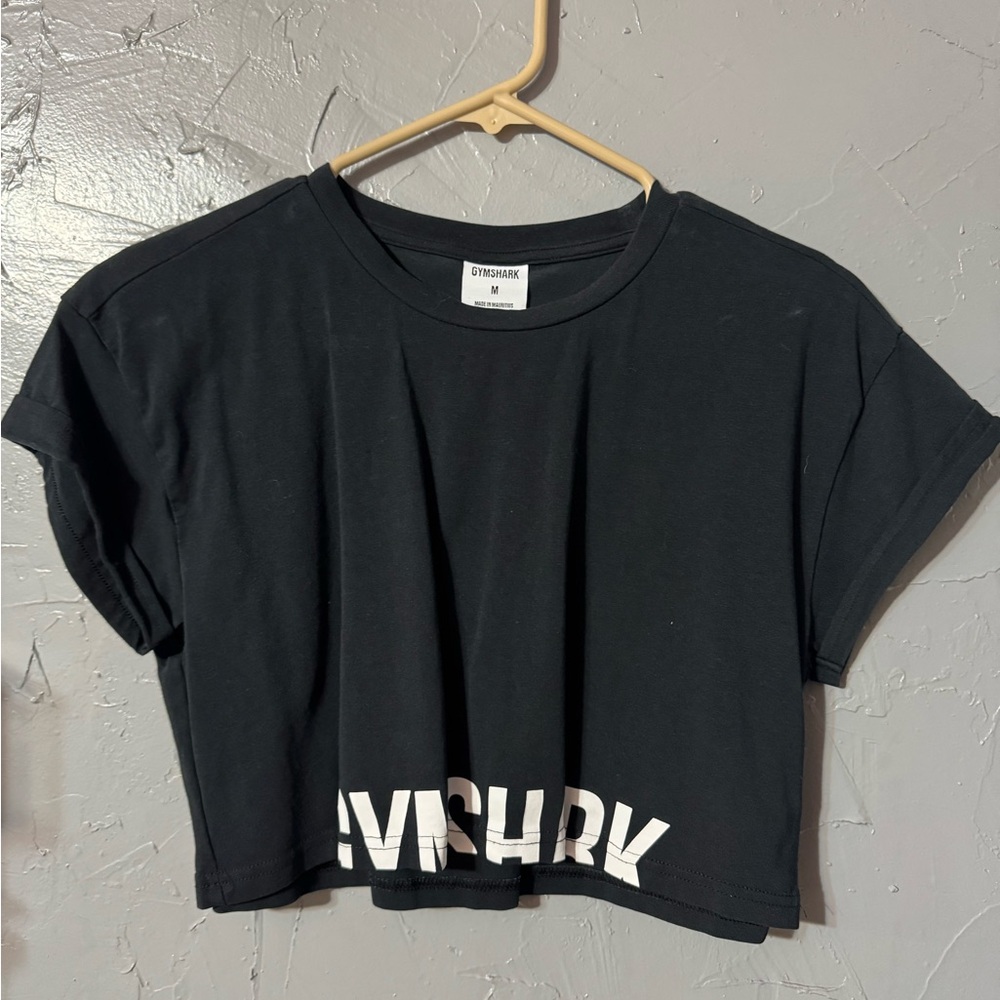 Gymshark Black Graphic Crop Top